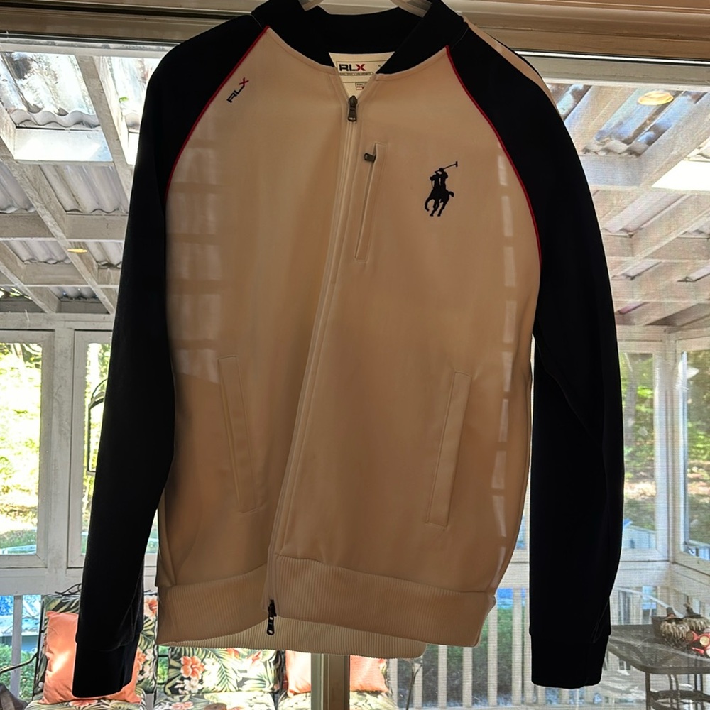 Men’s XL white Polo sweat suit jacket